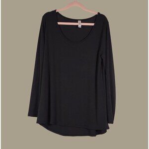 Lularoe Black Lynnae Long-Sleeve Top Size Large NWT